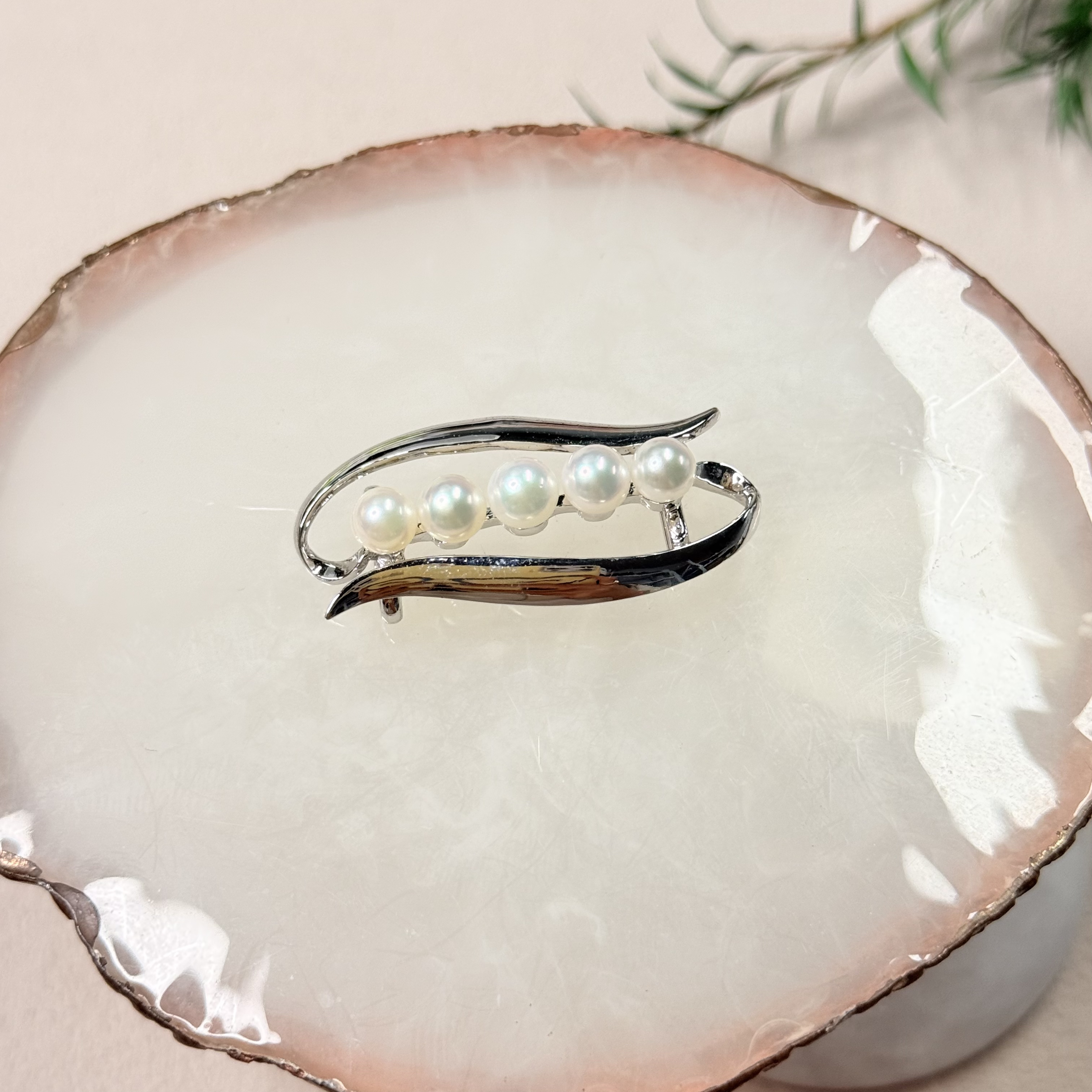 【六六中古】孤品天然海水珍珠腰带扣ay1755珠子5-5.5