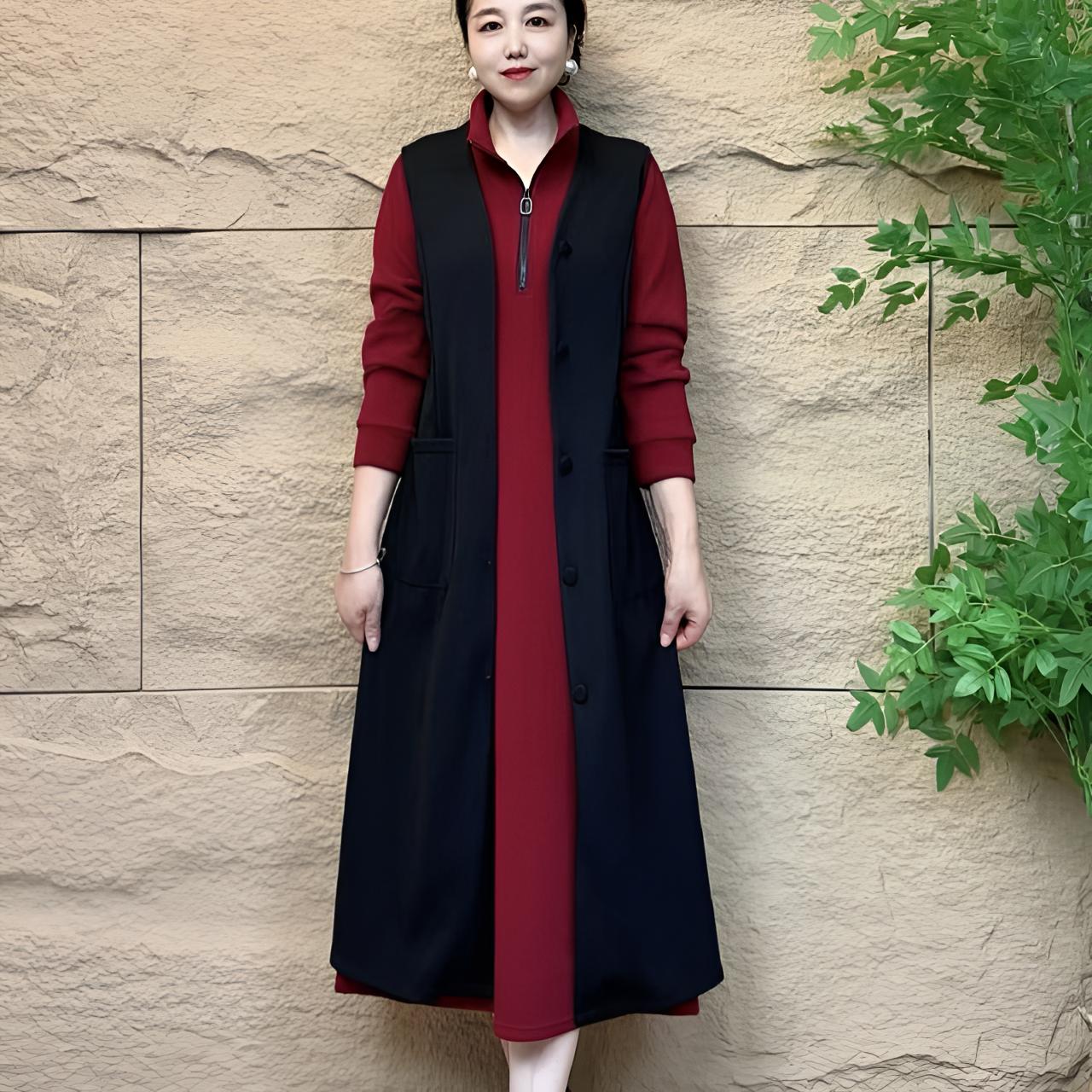 春秋季新款单排扣时尚减龄优雅风韩版马夹女士