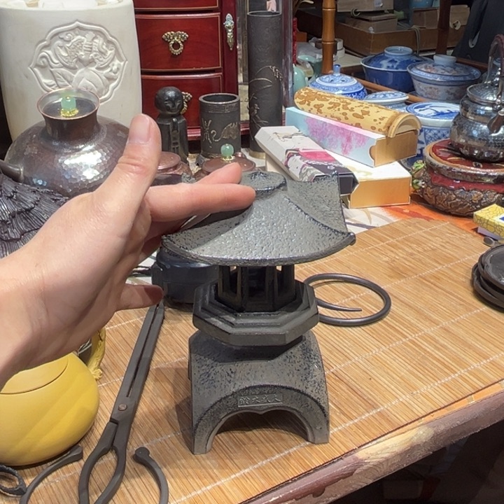 蜜安罐瓷香炉锡茶则