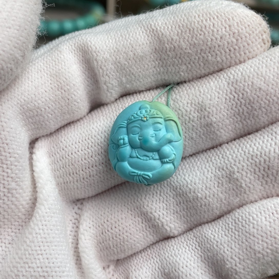 绿松石未镶嵌象宝牌子3