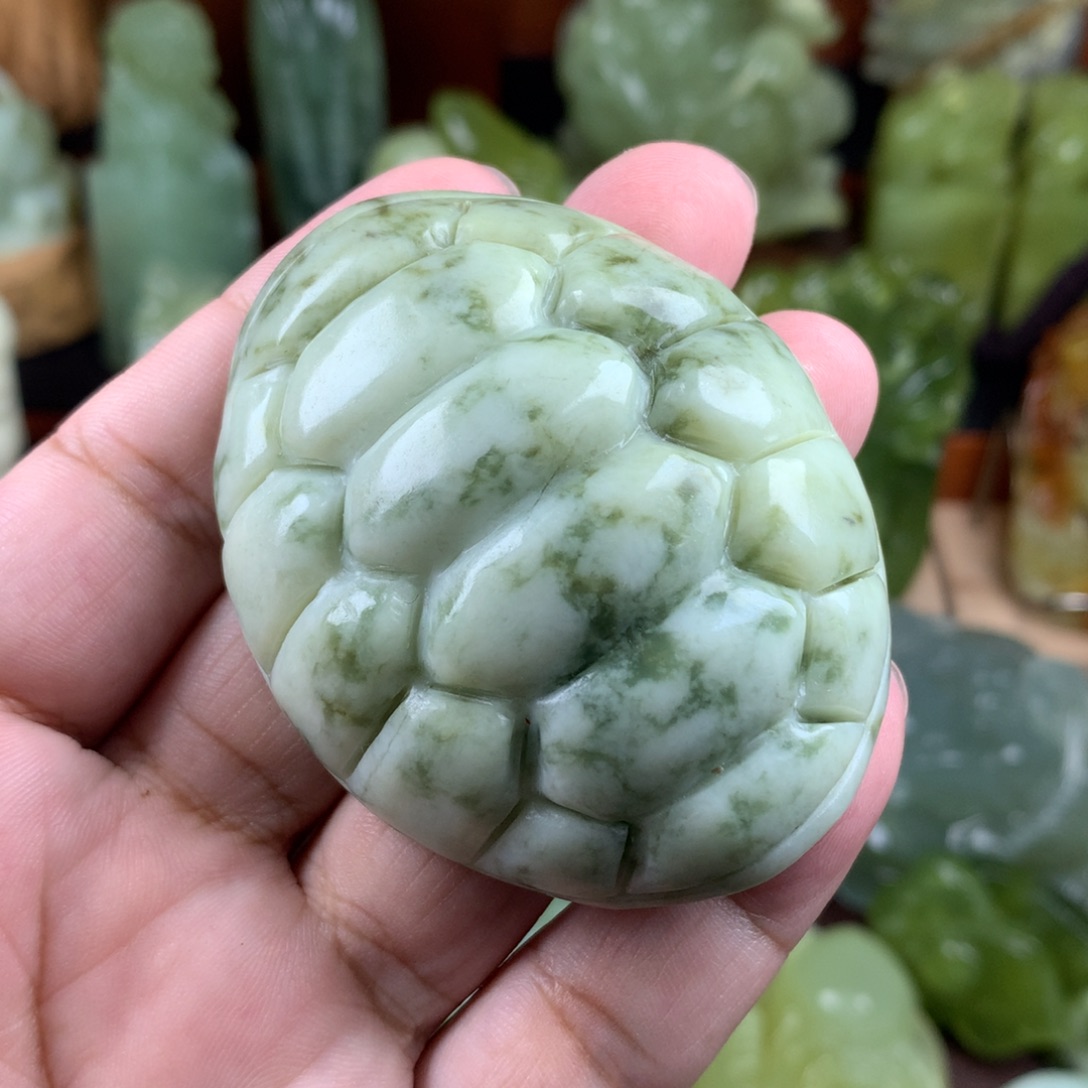 未镶嵌岫玉手把件