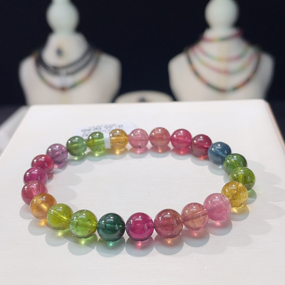 碧玺手串未镶嵌8.2mm±