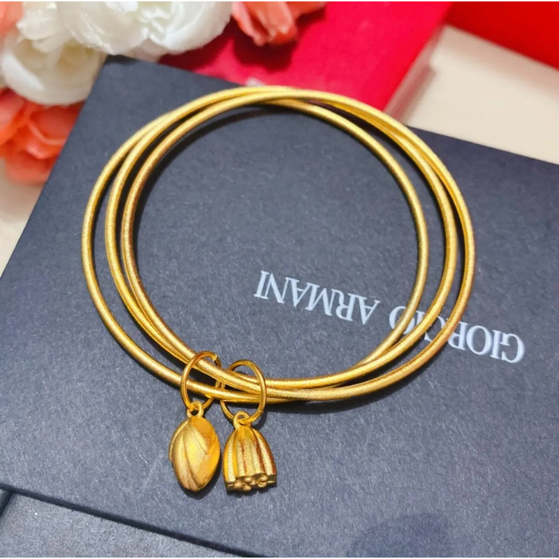 合金手镯 三生三世两世欢手镯荷花莲蓬传承古法传承三圈手镯手饰