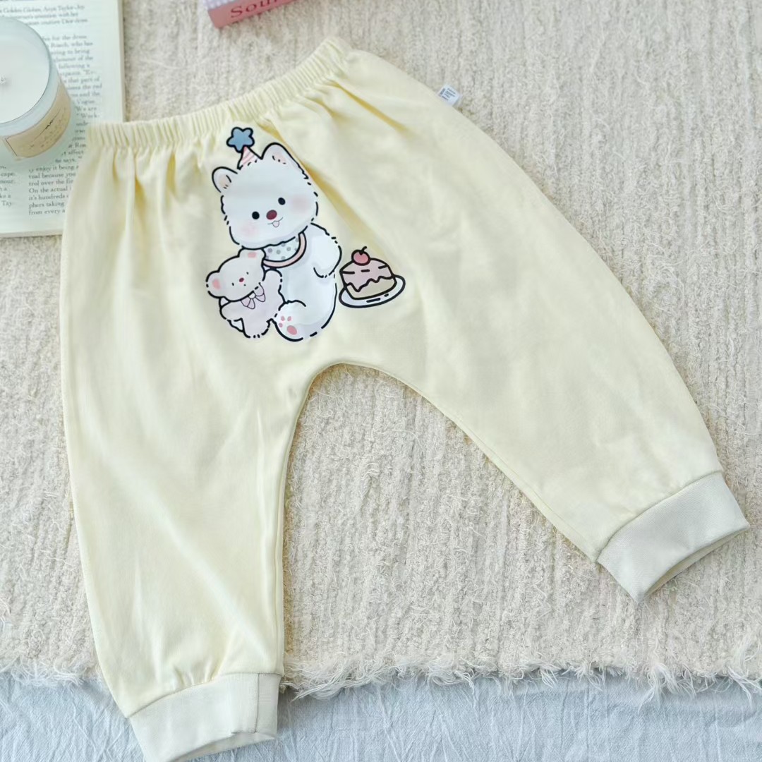 婴幼儿春秋纯棉大屁屁裤宝宝外穿休闲尿布裤卡通