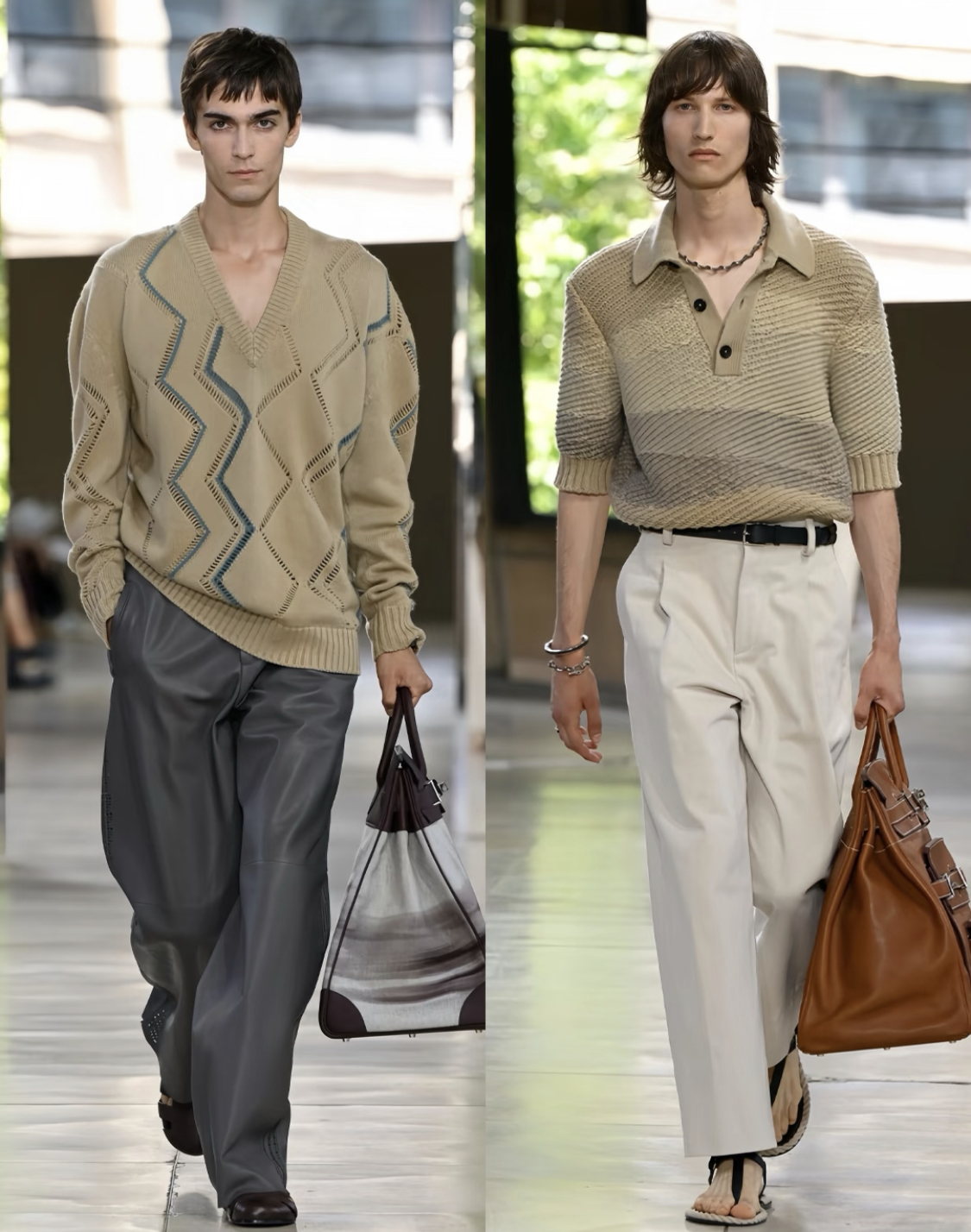 25号链接秋冬高端针织提花男士轻奢加厚保暖外套7107