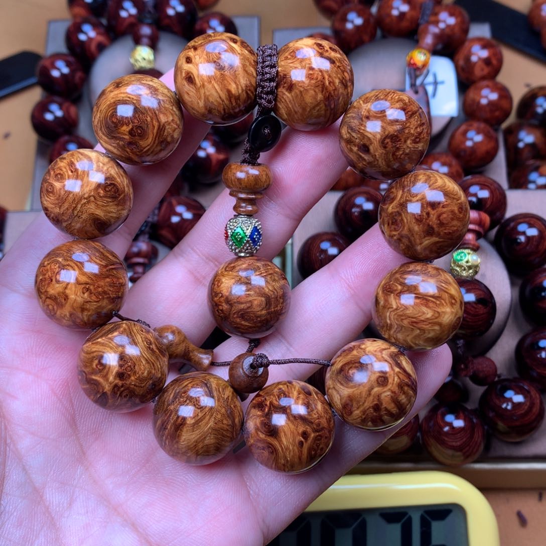 黄花梨/降香黄檀自**翔黄花梨手串2.0