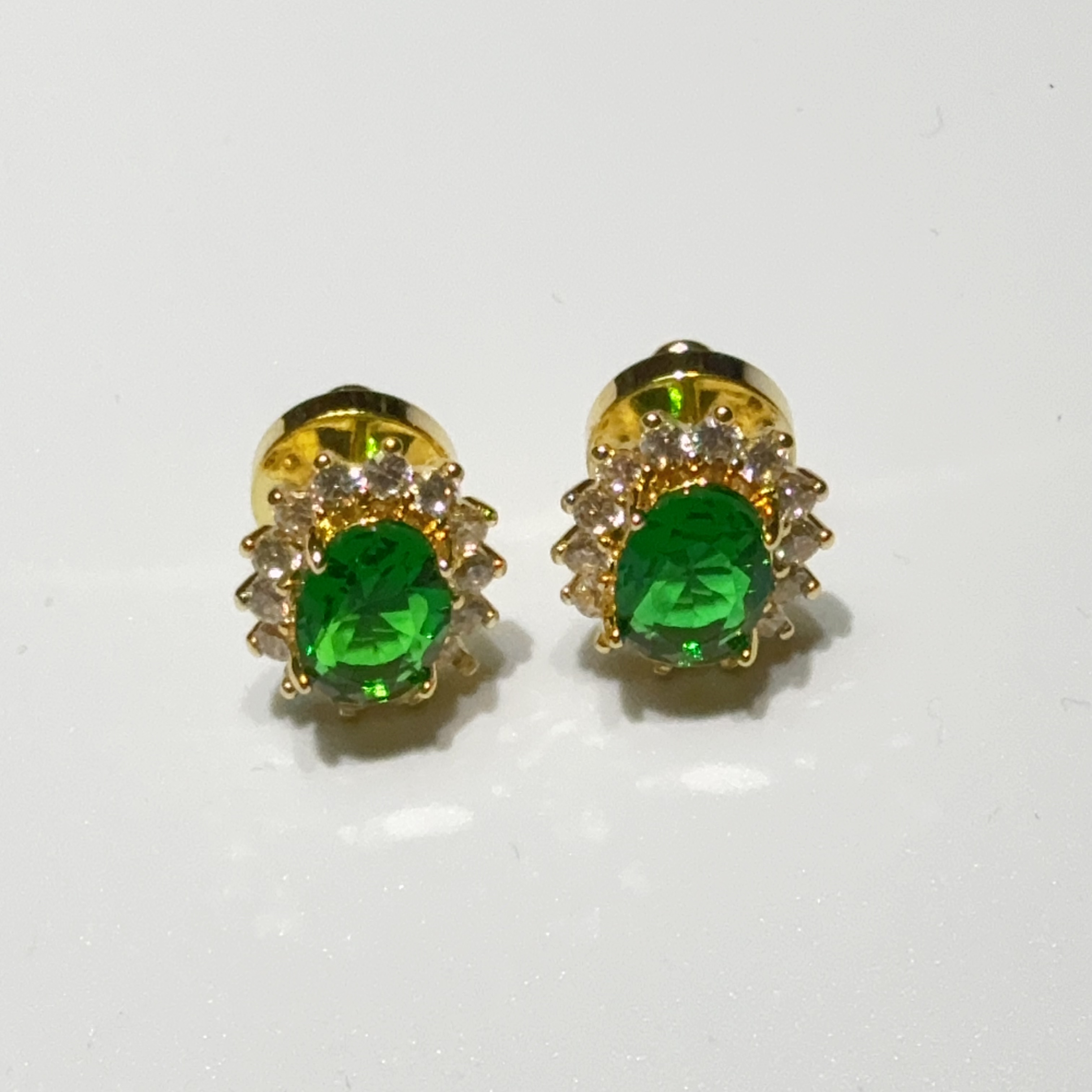Q69精美珠宝设计款镶嵌耳饰 珠珠直径6*8mm