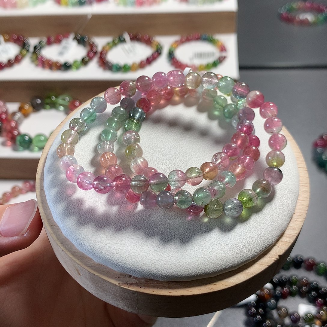 碧玺手链未镶嵌6.5mm