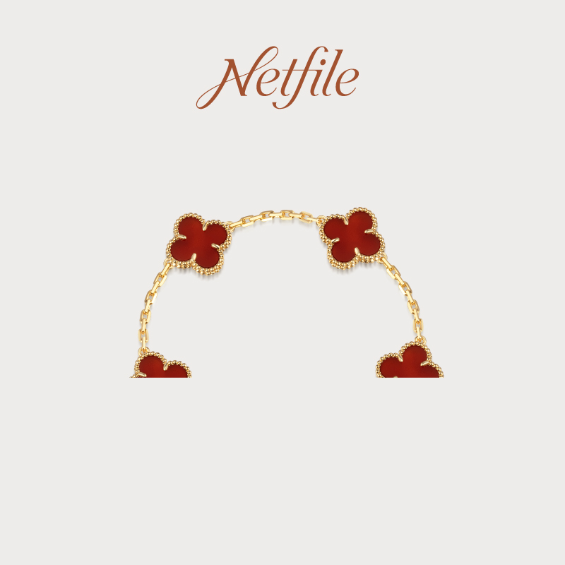 铜合金手链 【奈奈专属】Netfile【红色四叶草手链】NF509S019