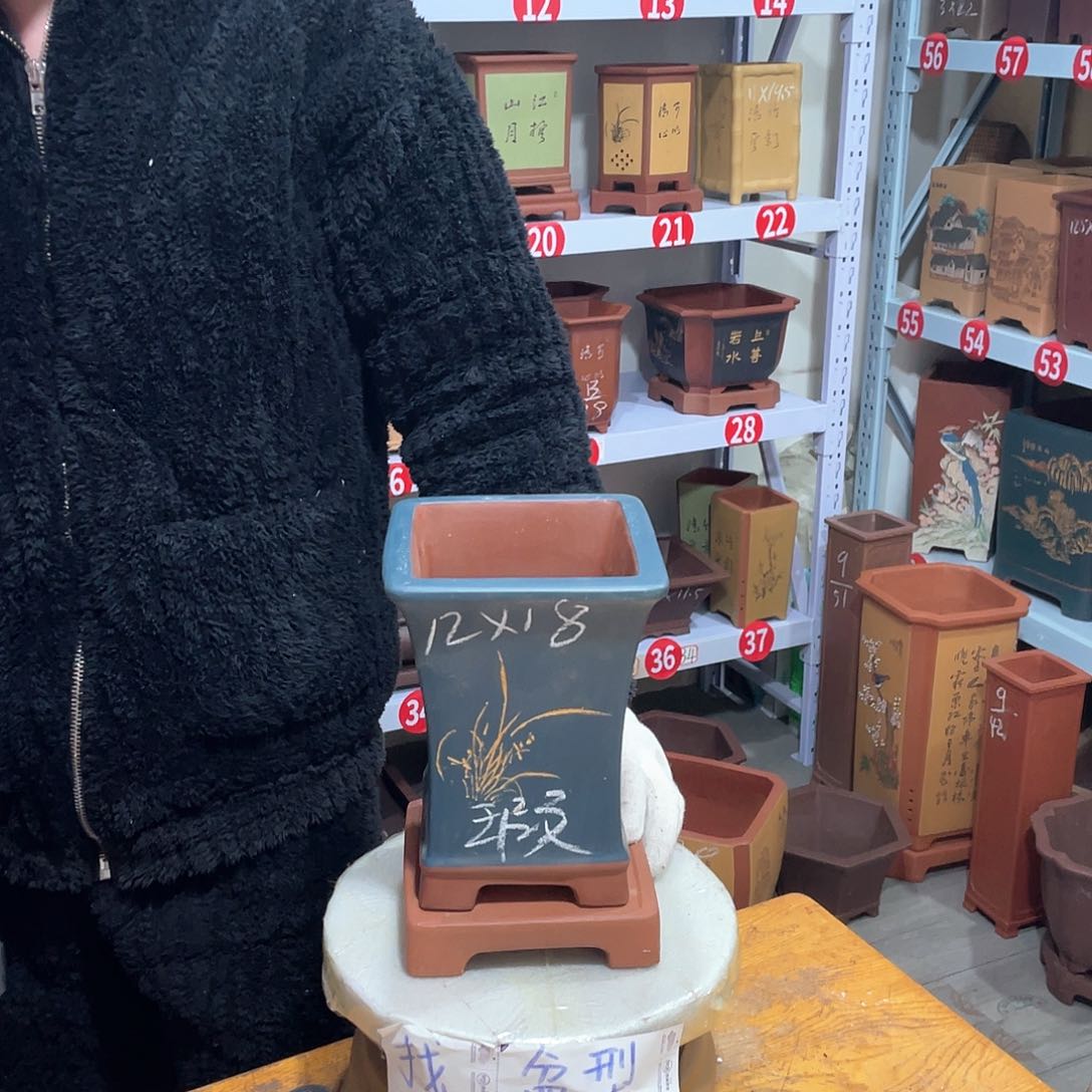 紫砂天心紫砂手工花盆