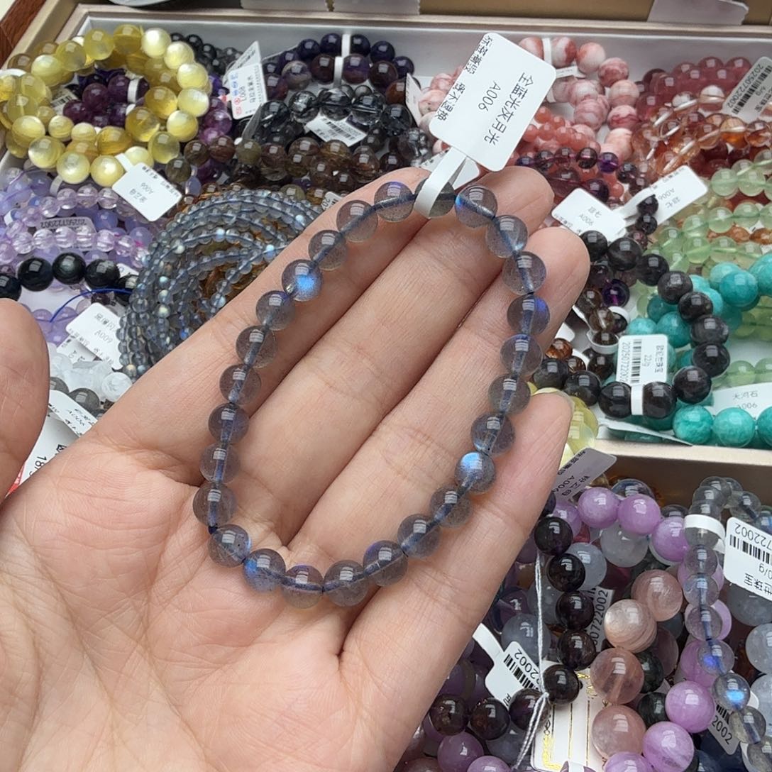 月光石手链未镶嵌灰月光