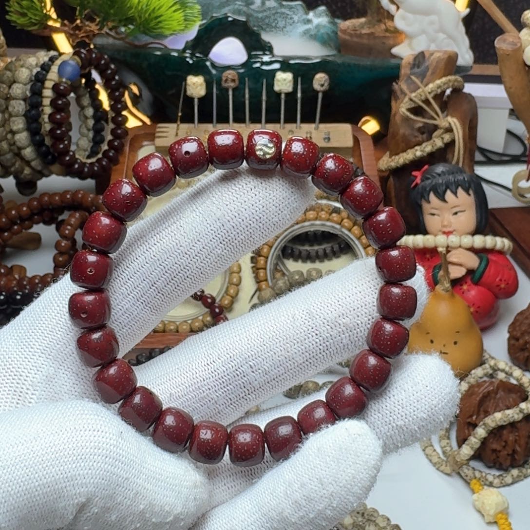 星月菩提手串1号车尺寸9.8珠供标单圈