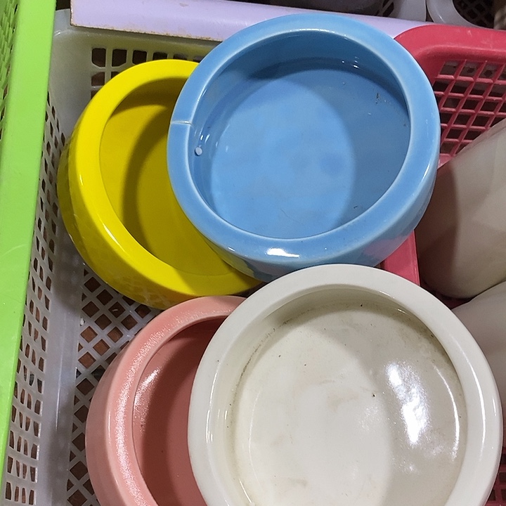 陶盆无孔 瑕疵针孔漏釉介意勿拍外高 3外口10