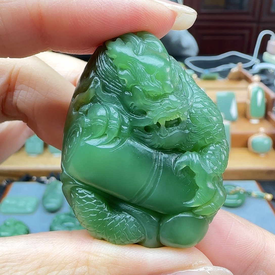和田玉（碧玉）吊坠(不含链)未镶嵌
