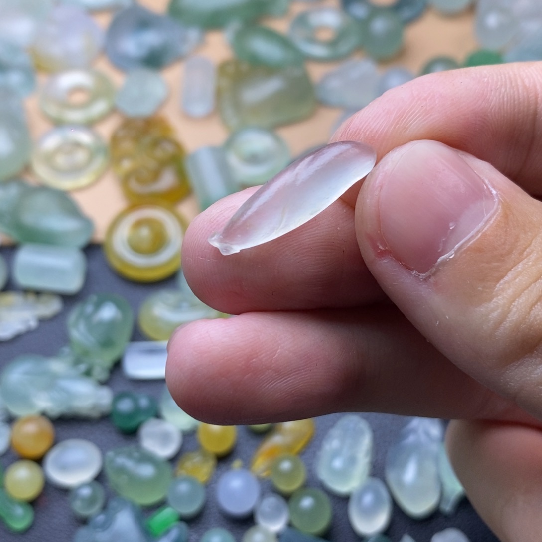 定制翡翠未镶嵌白****铺挂件