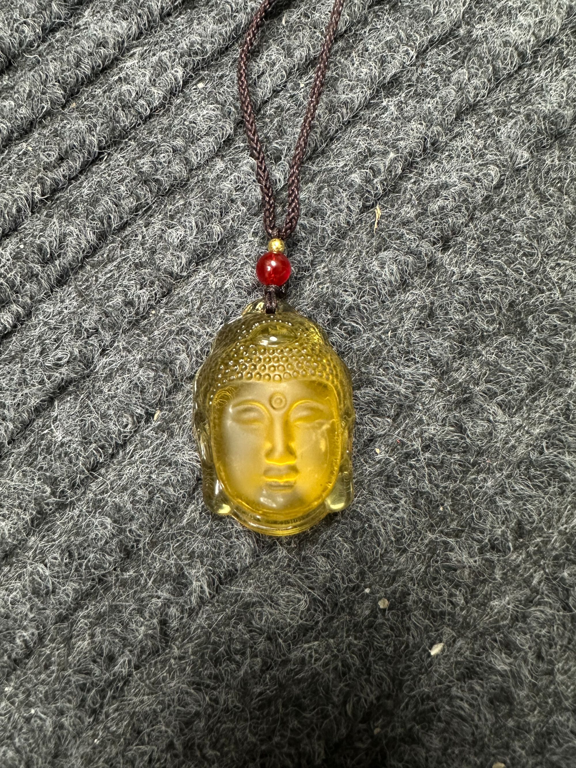 【飞姐精品推荐】黄水晶佛头D99