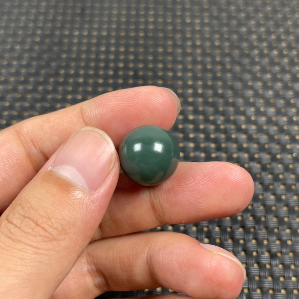 新疆和田玉手串碧玉蓝调瓷蓝一细卡16单珠圆珠diy多宝手串锁骨链。
