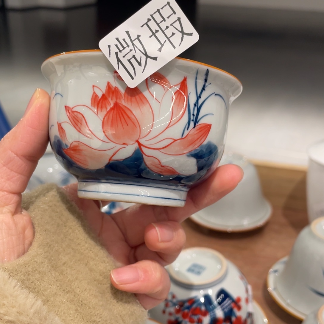 有瑕釉下彩纯手绘
