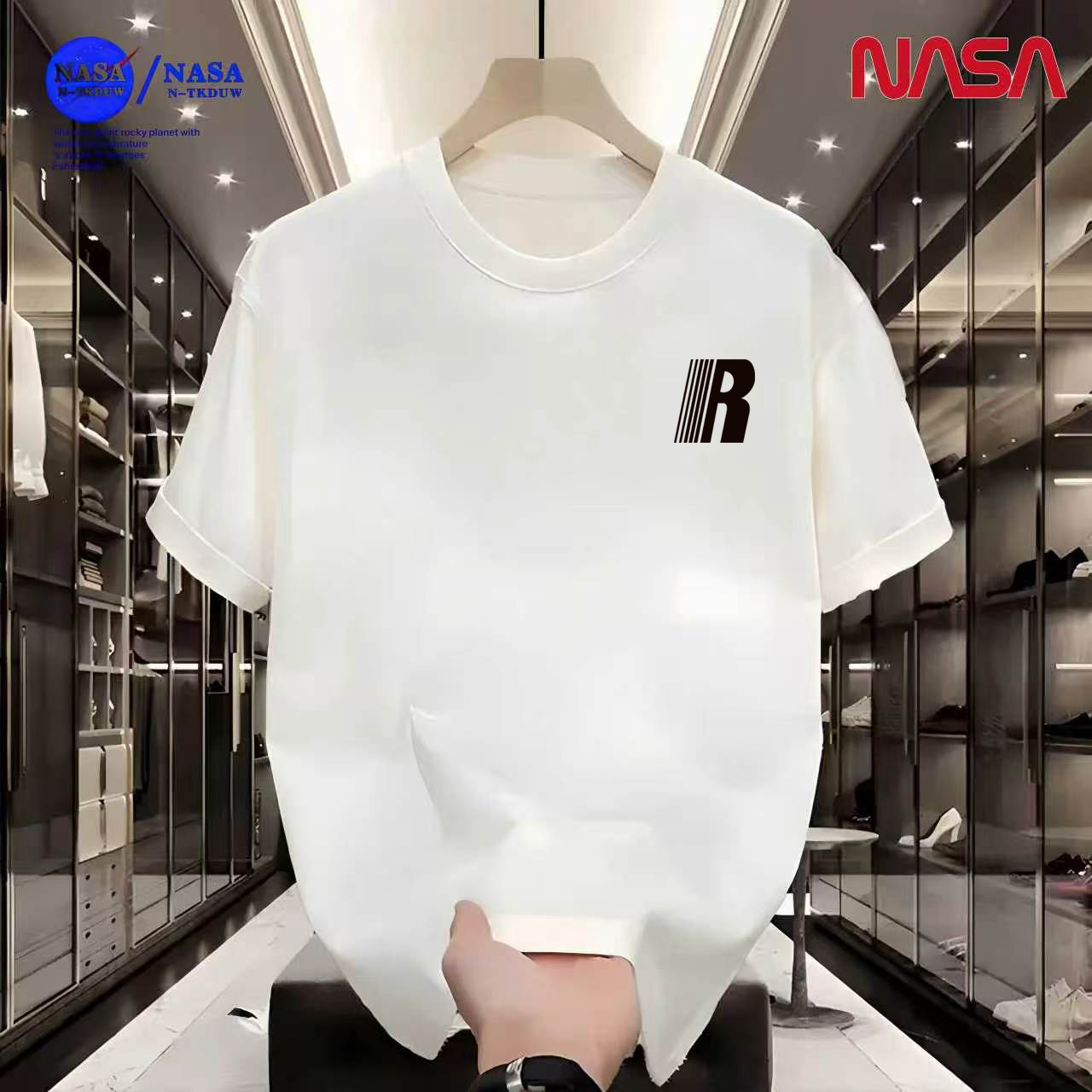 D16NASA联名重磅T恤男女同款时尚百搭圆领短袖【R】A-045