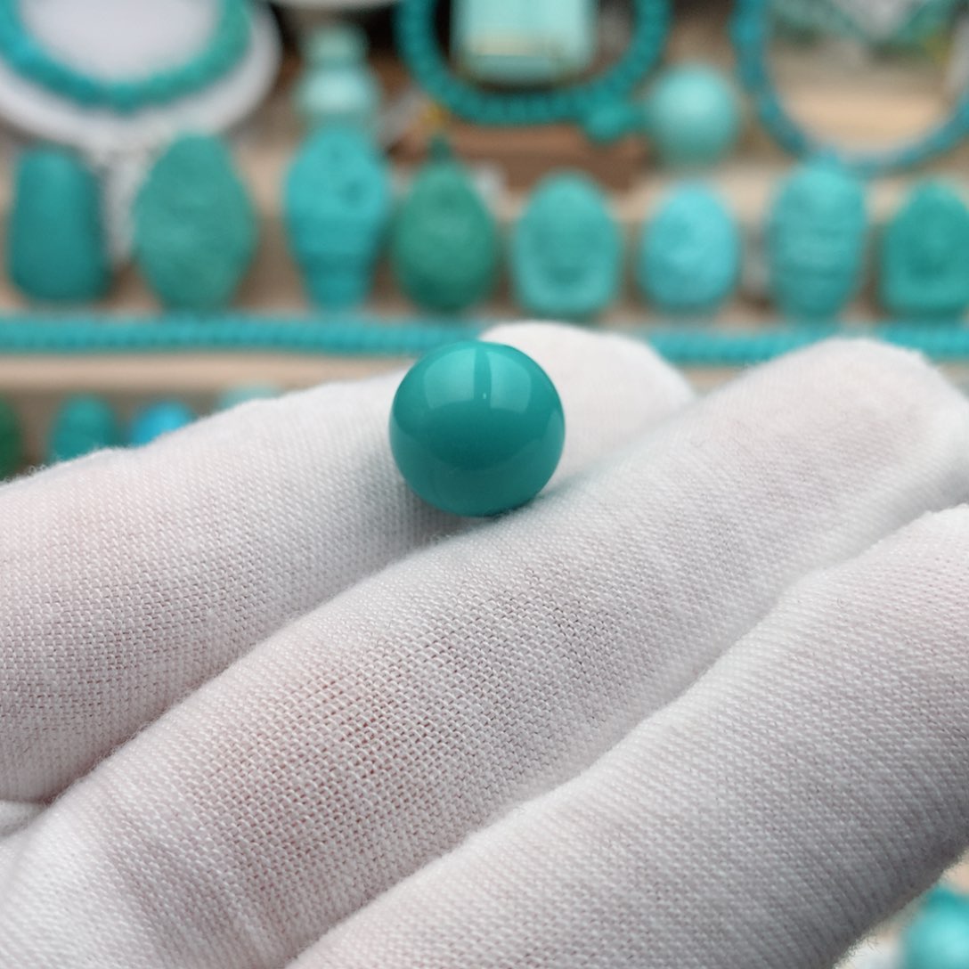 未镶嵌绿松石珠宝奇石12mm
