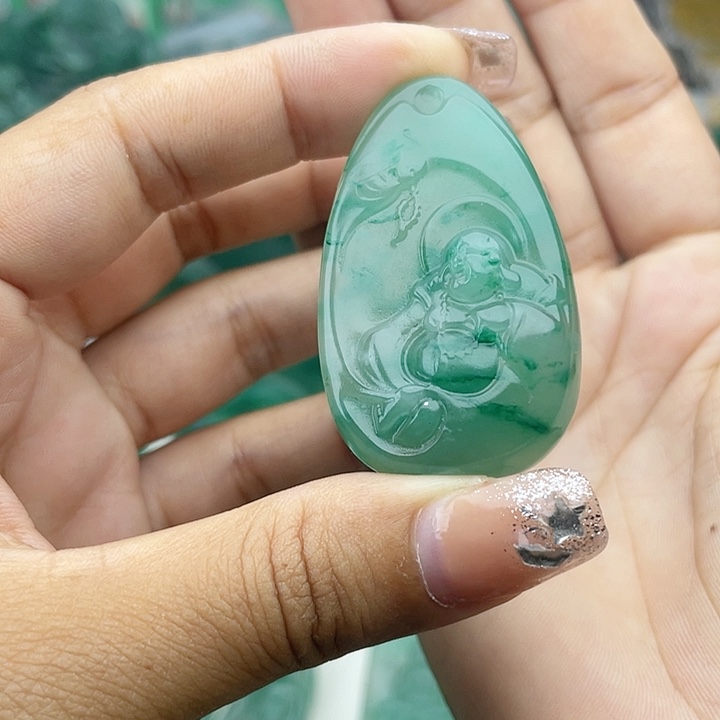 定制石英质玉（非洲翠）未镶嵌支*流