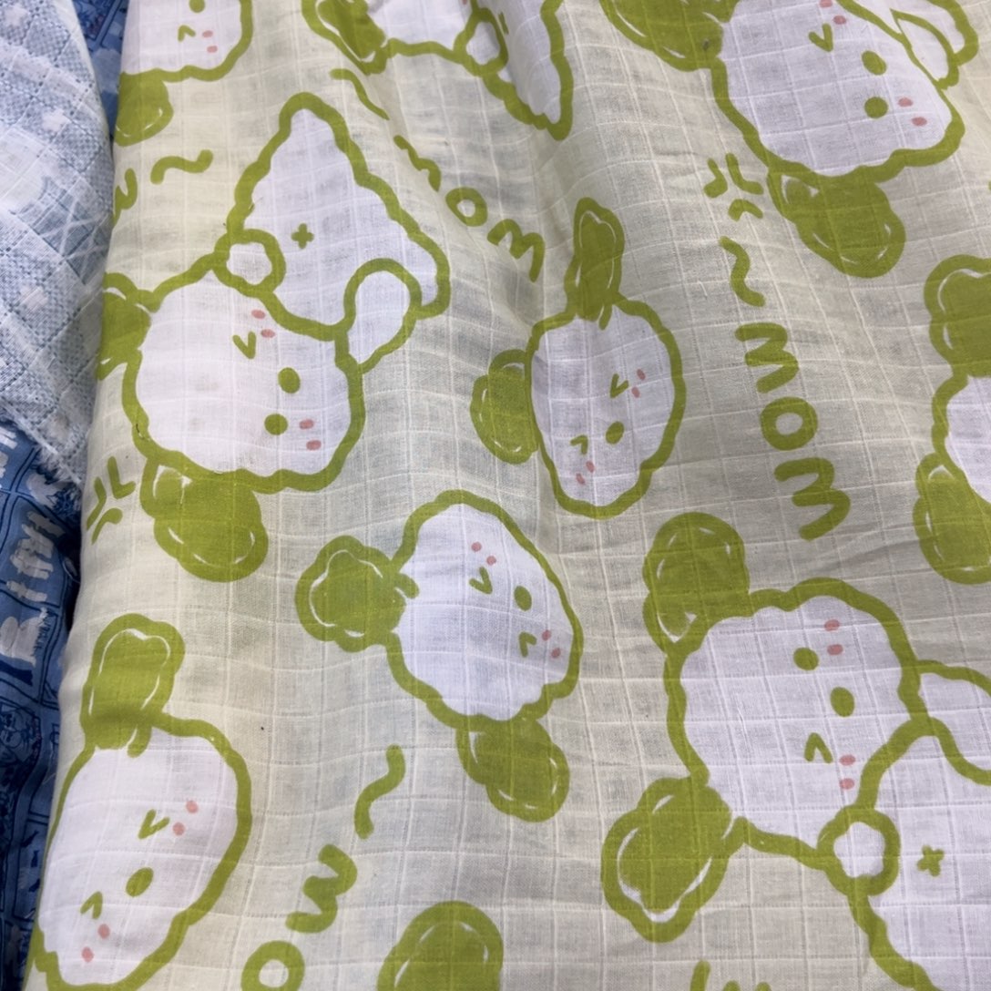 棉 一米价纯棉格纹双层纱1.67宽e