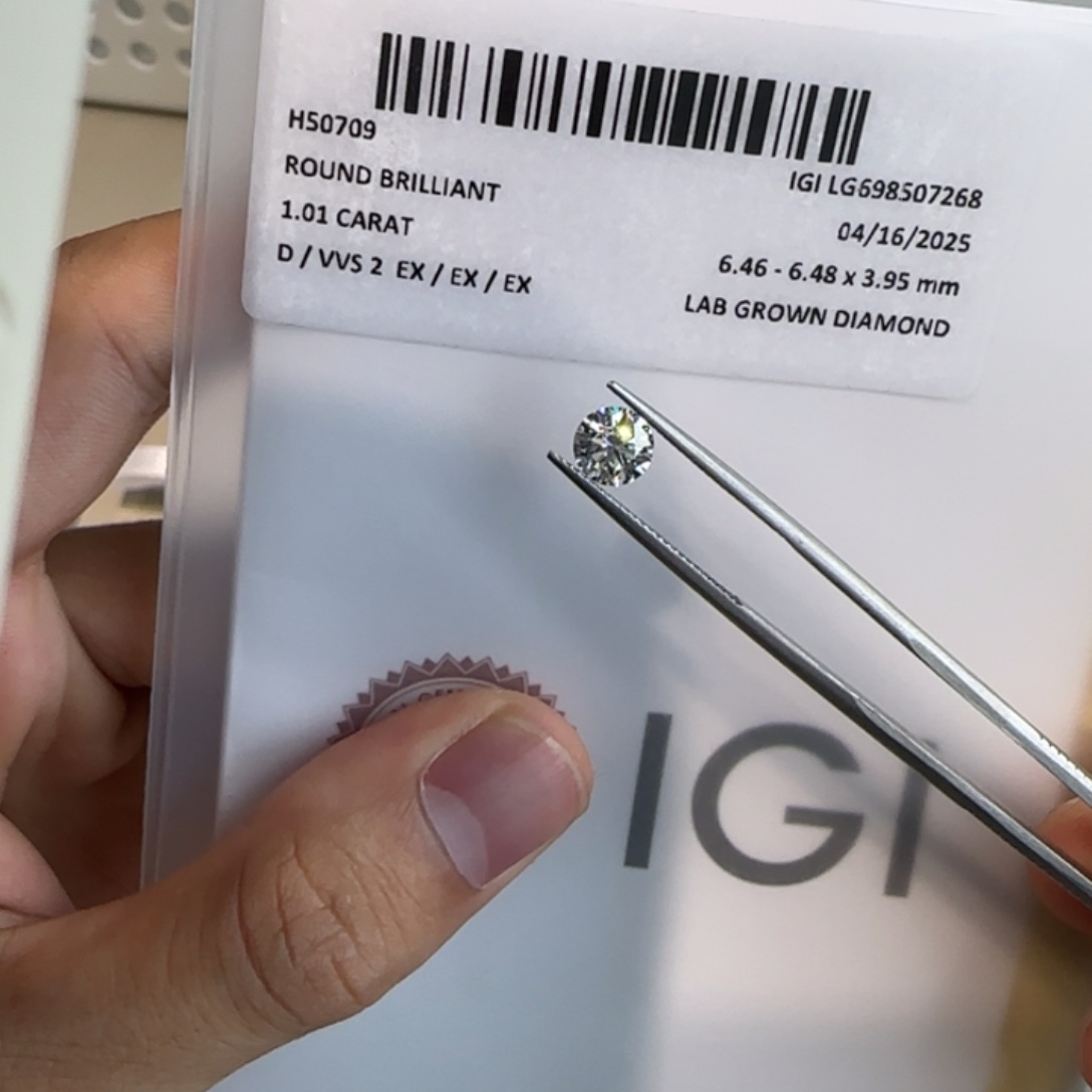 实验室培育钻石裸石未镶嵌圆钻