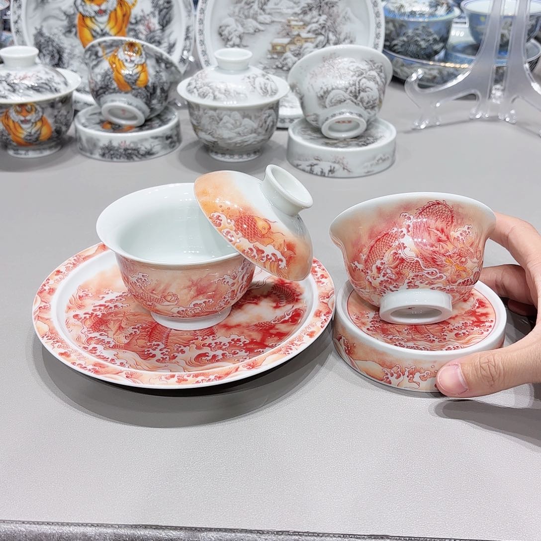 盖碗景德镇高温茶具