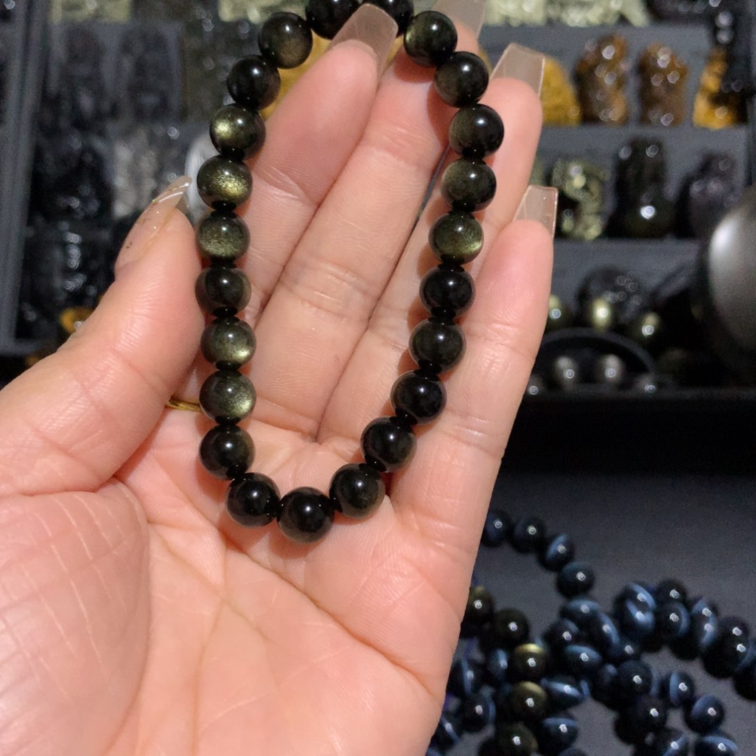 未镶嵌黑曜岩手串快**天