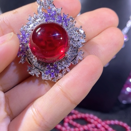 明***好未镶嵌戒指红宝石