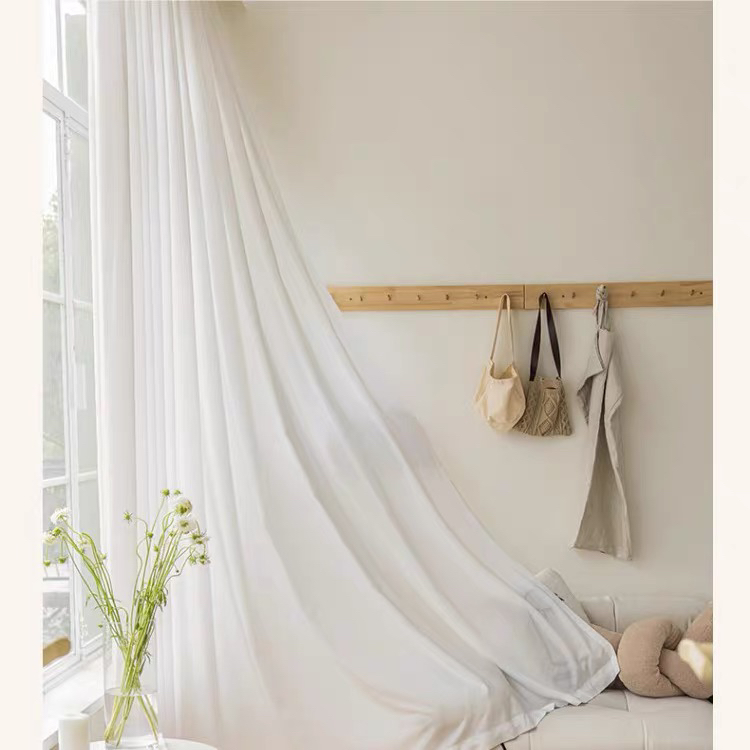 新款皇冠纱电雕韩纹微雕纱简约轻奢软装家居装饰卧室客厅阳台飘窗
