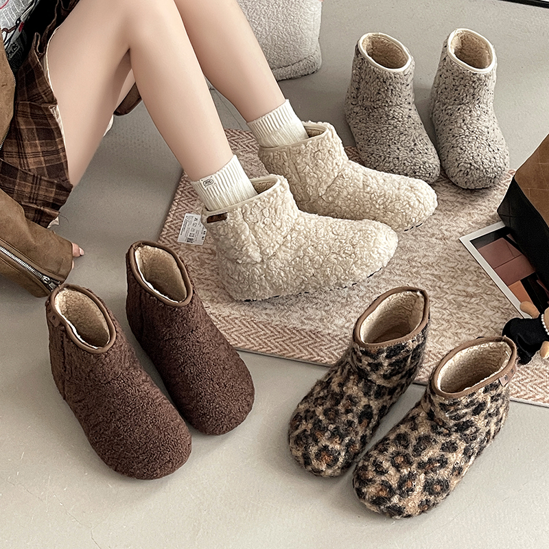 OJRZ毛毛雪地靴女2025新款冬季厚底加绒保暖东北大棉鞋防寒毛毛靴