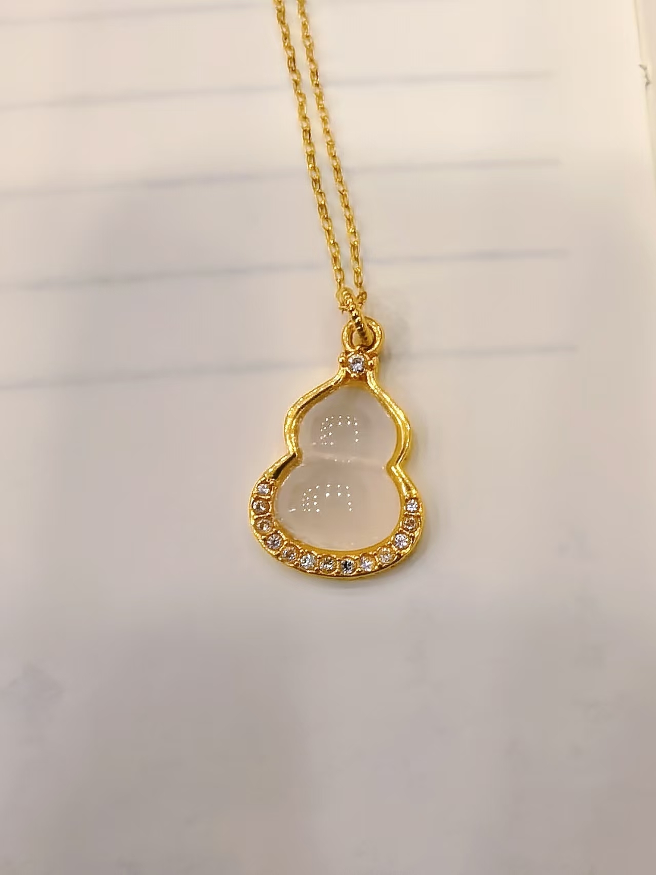 18K金玉髓葫芦吊坠MY赠链