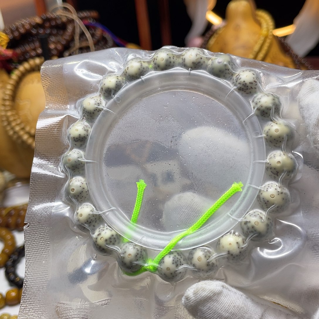 手串星月菩提11圆珠骨瓷白福利款