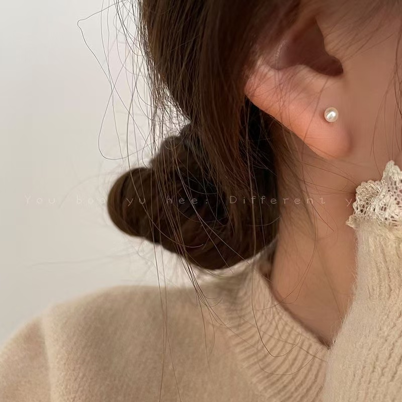 铜合金耳饰 耳钉女春夏养耳洞气质简约精致耳环珍珠耳钉