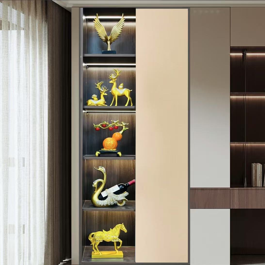 新中式豪华套装酒柜摆件布置客厅电视柜办公室橱柜高端工艺品摆设