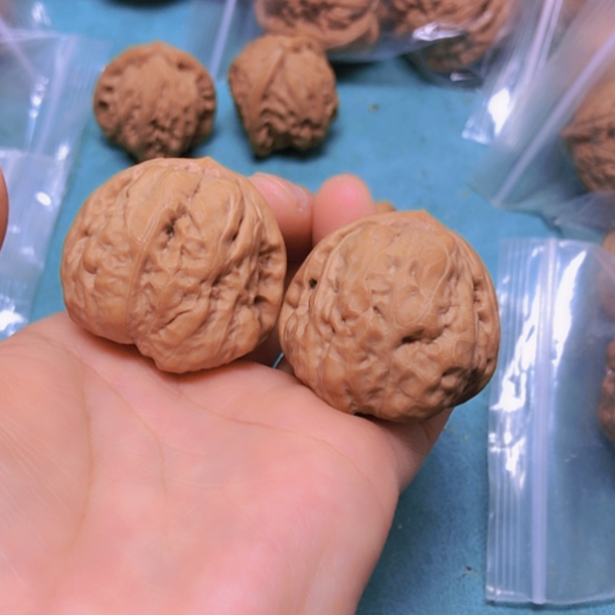 【闪购商品】把件核桃不****料38蛤蟆头修尖