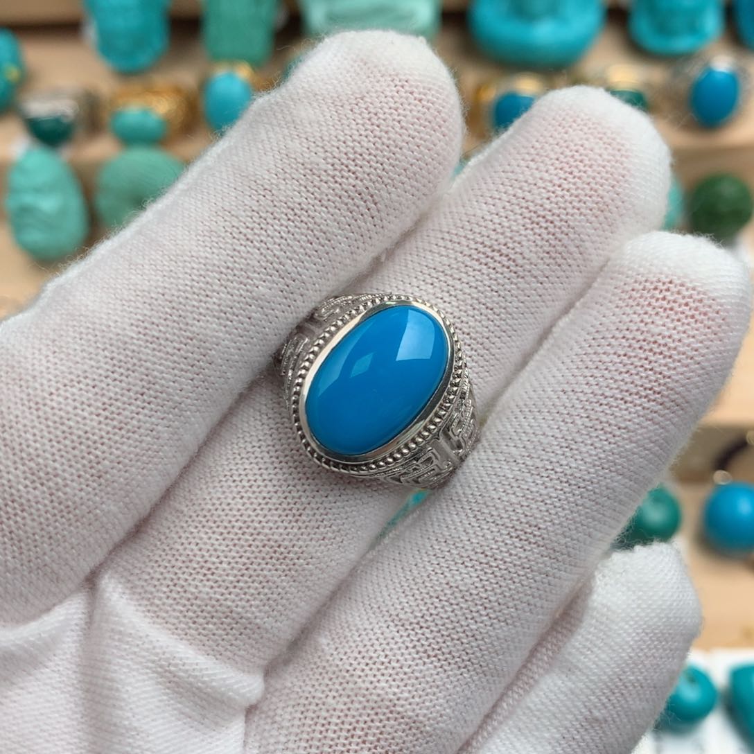 绿松石配饰银S925镶嵌