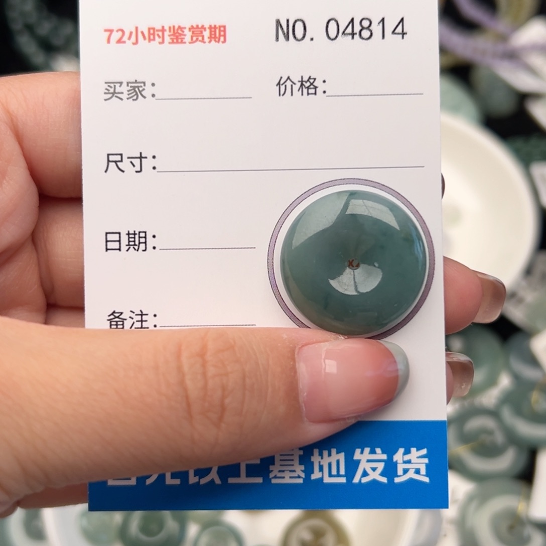 翡翠颈饰未镶嵌平安扣4814