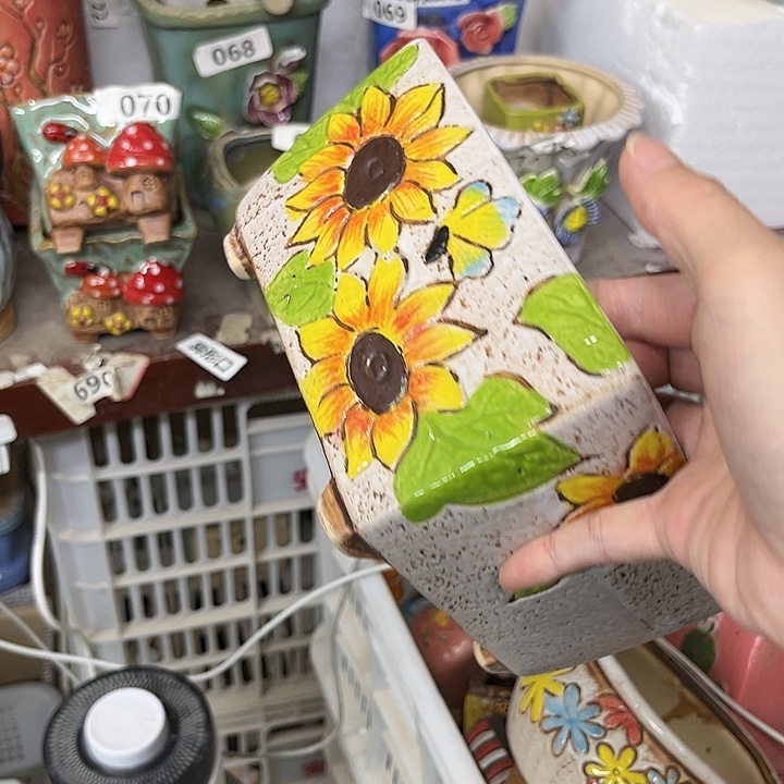 粗陶材质多肉花盆