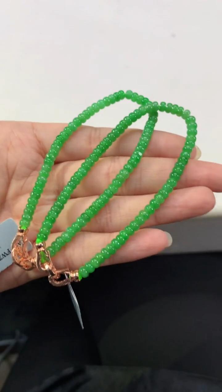 【绿算盘】翡翠手串未镶嵌卡5+（多样性发其一）拍一发一JJ7