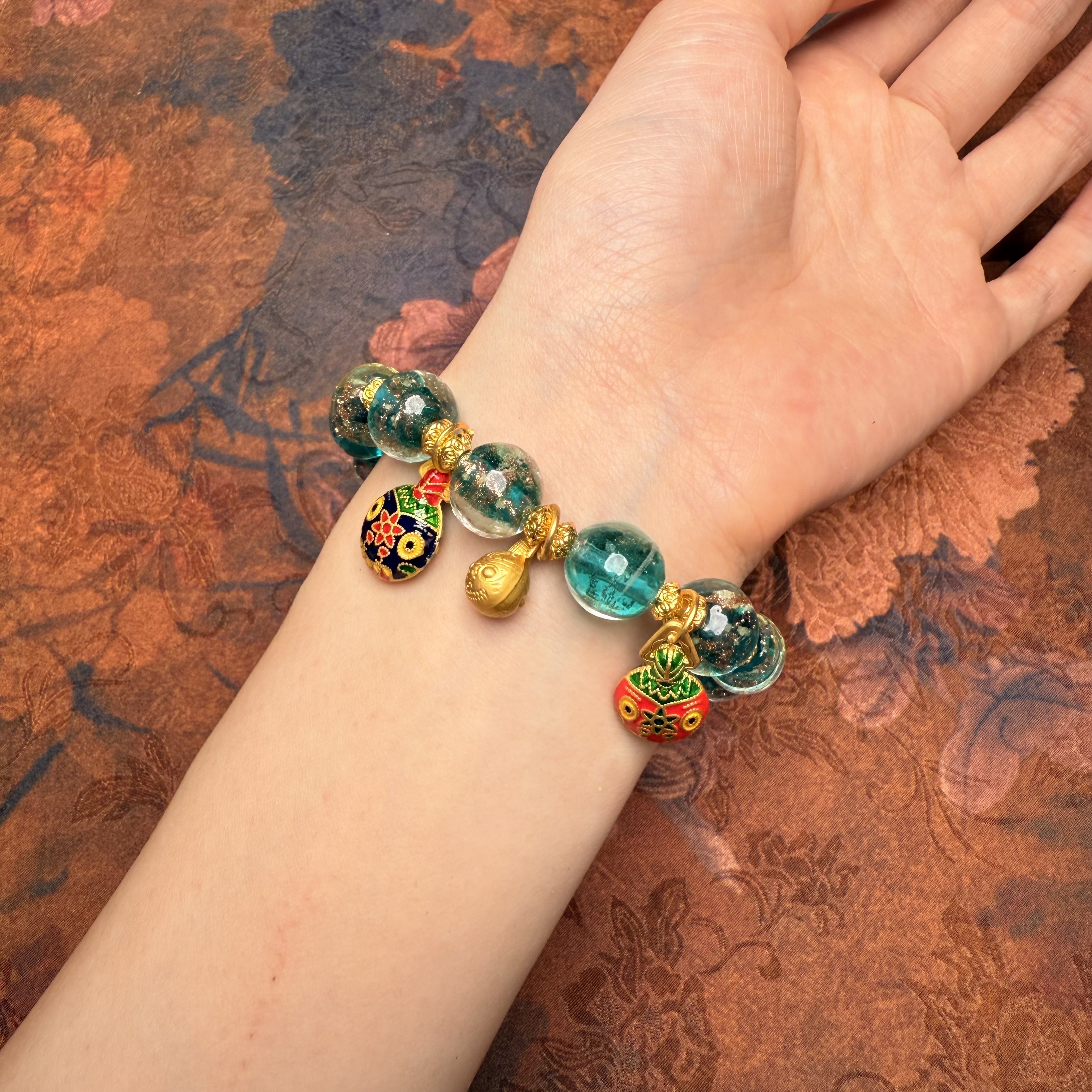 S1066-夜光香灰琉璃手串（无礼盒）