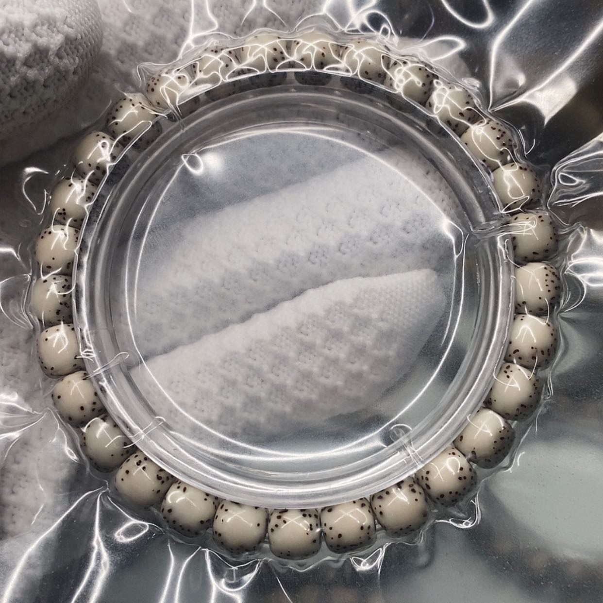 【闪购商品】星月菩提手串8×7一物一图原生态同枝糯冰河豚灰背