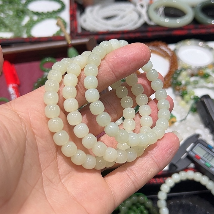 和田玉未镶嵌手串多样性发货拍一发一