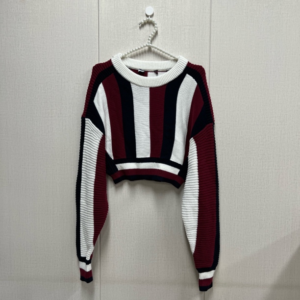tommy hilfiger/汤米 to318（剪标款）红白拼色毛衣 时尚百搭