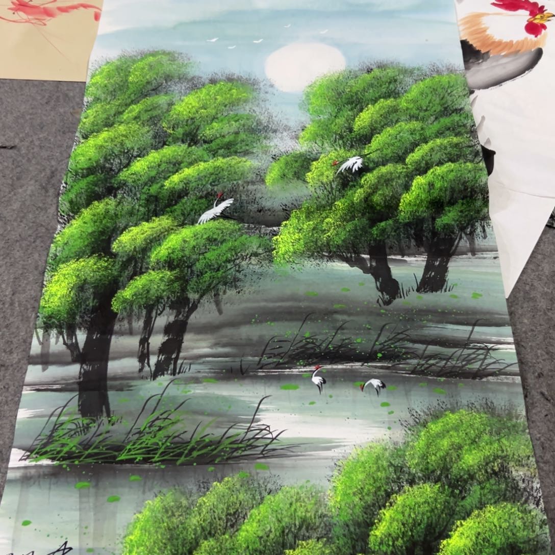 国画国画作品画心一张
