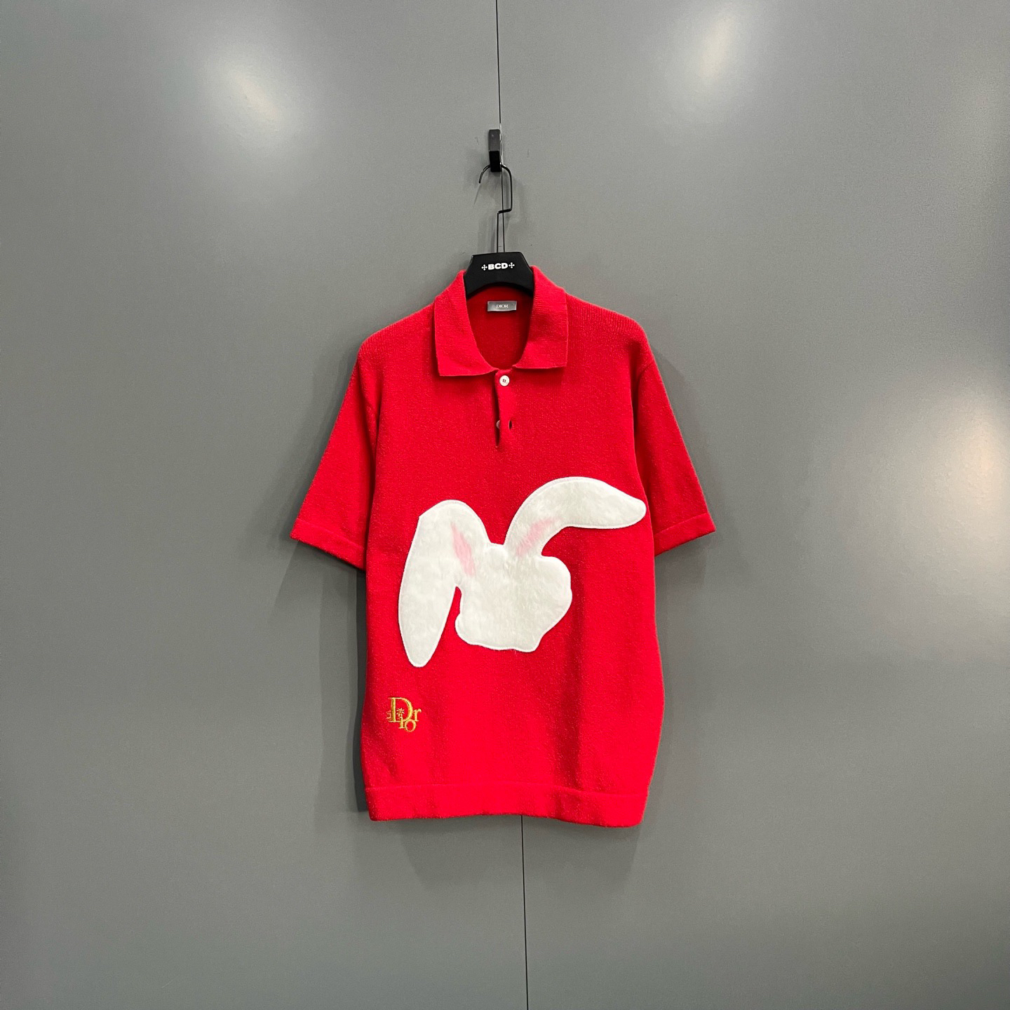 未使用 DIOR/迪奥 J25兔年限定 植绒兔子刺绣polo衫 020478