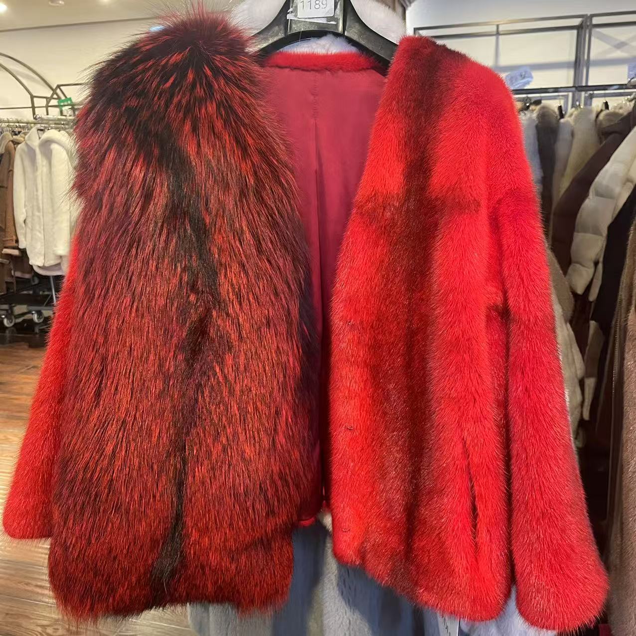 HERDERS 潮流时尚水貂拼狐狸毛 246620