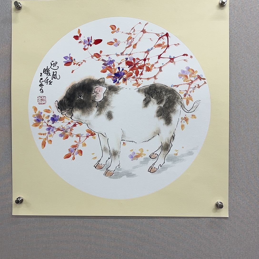 国画艺术家真人手绘