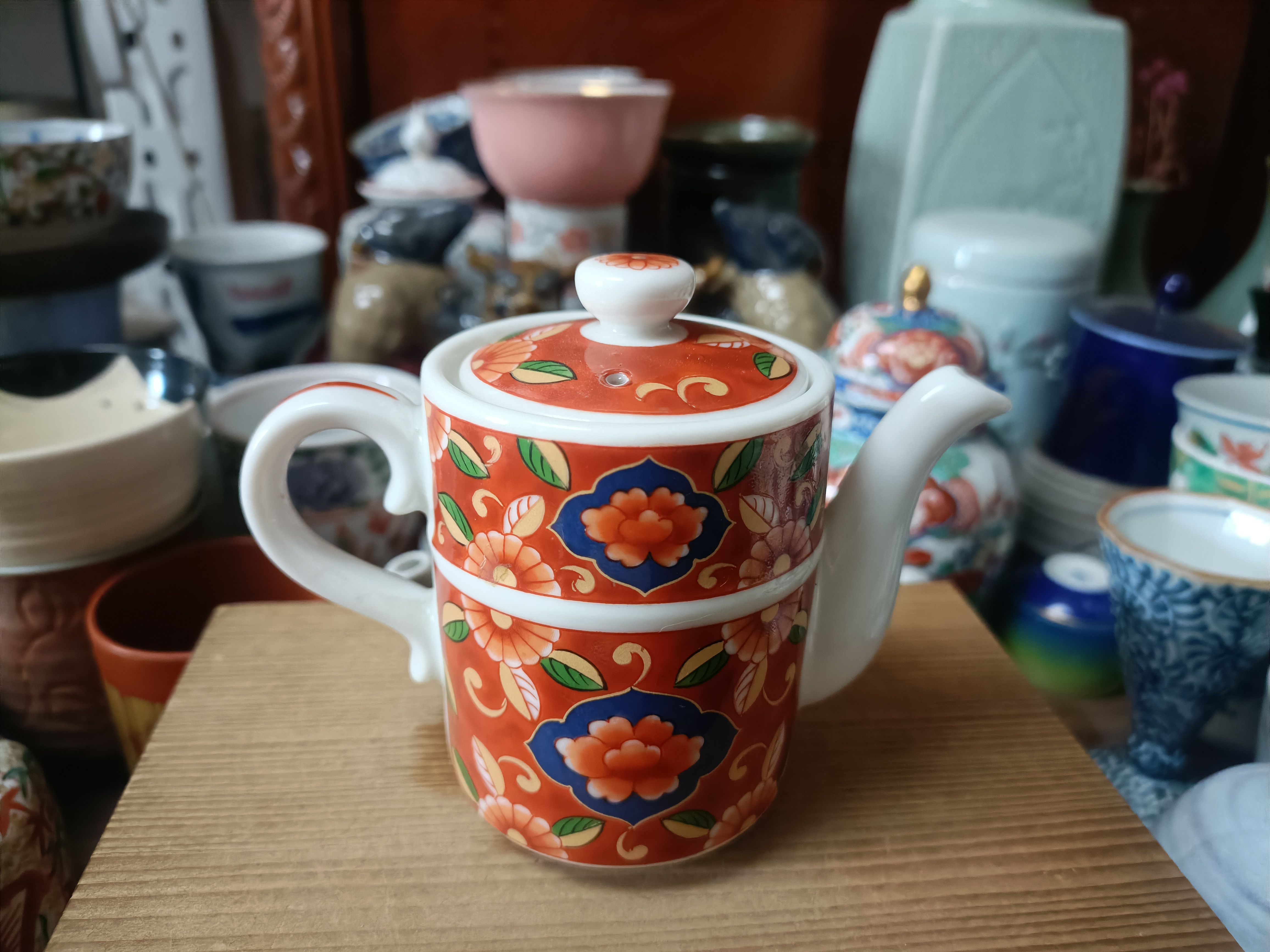 竹斋赤绘酱油壶/酒壶01/16